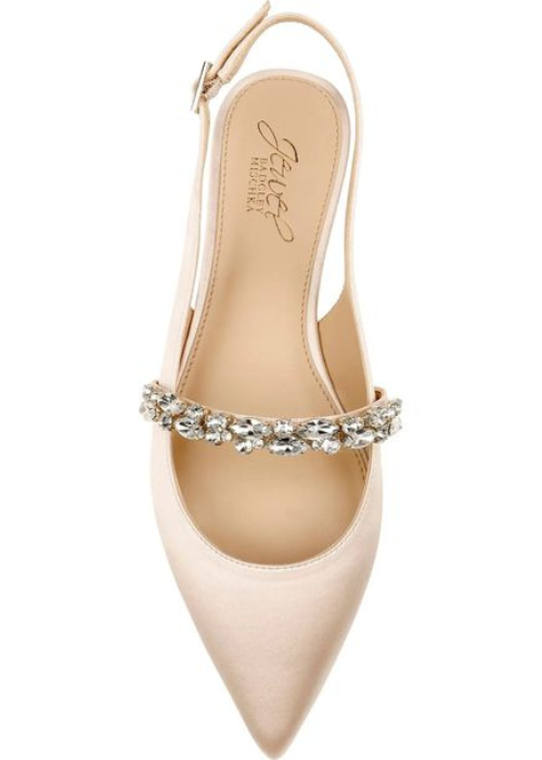 Jewel Badgley Mischka Bambi Slingback Skimmer Flats